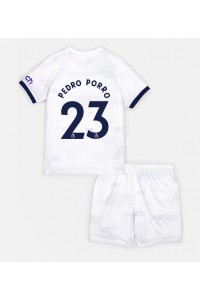 Fotbalové Dres Tottenham Hotspur Pedro Porro #23 Dětské Domácí Oblečení 2023-24 Krátký Rukáv (+ trenýrky)